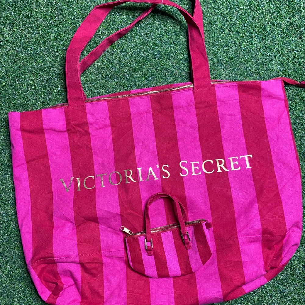 Victoria's Secret Weekender Tote Pink Bag Mini Bag